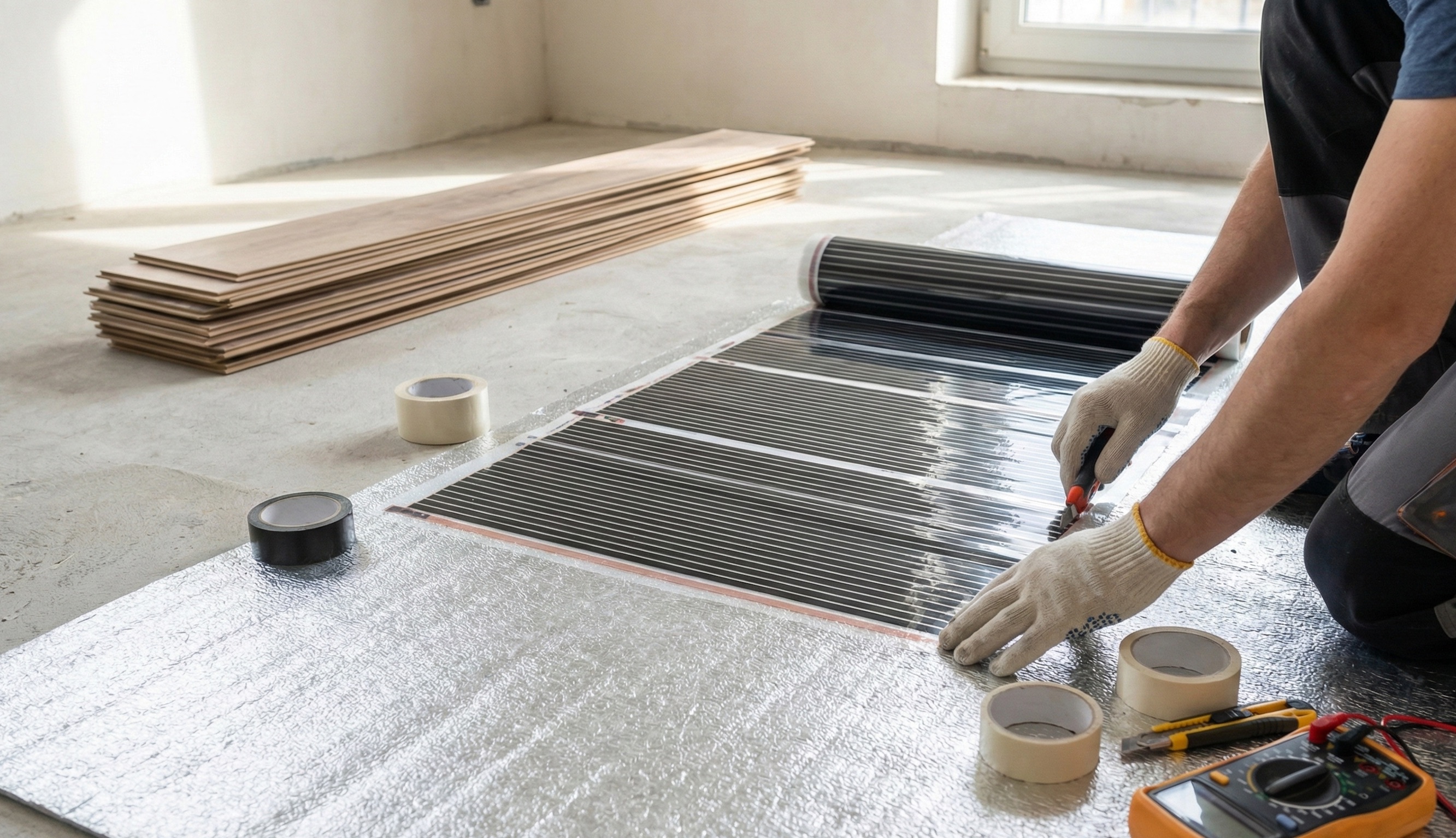 Elektrické vykurovacie fólie: Inštalácia a pravidlá